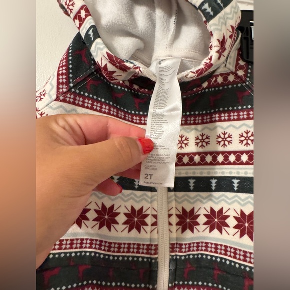 Fabletics Christmas The Kids Go-To Onesie Sz 2T - Picture 7 of 9